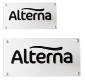 Forhåndsvisning av produktet Alterna skylt i frostat plexiglas 50x25